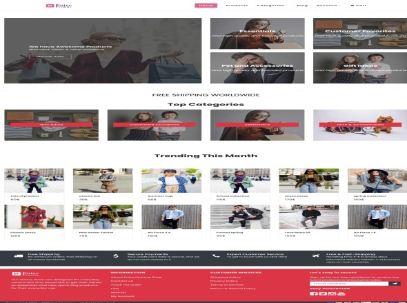 Responsive, custom E-commerce website