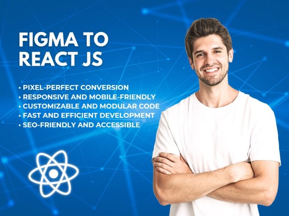 Figma to React.js | Landing Page