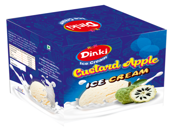 Custard Apple Ice Cream 4L Packaging Design