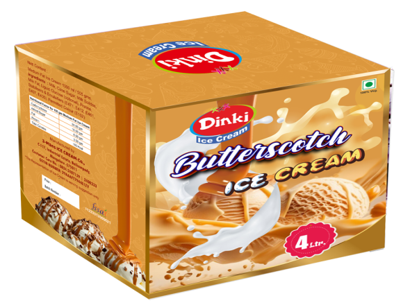 Butterscotch Ice Cream 4L Packaging Design