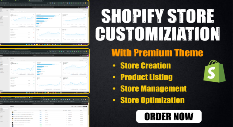 I will build shopify dropshipping store, design redesign shopify store, shopify website