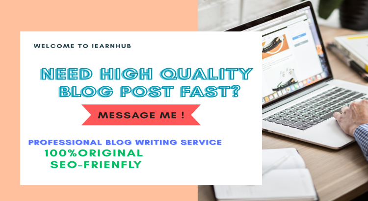 I offer high- quality , engaging, and SEO-friendly blog posts and articles tailored to clients needs