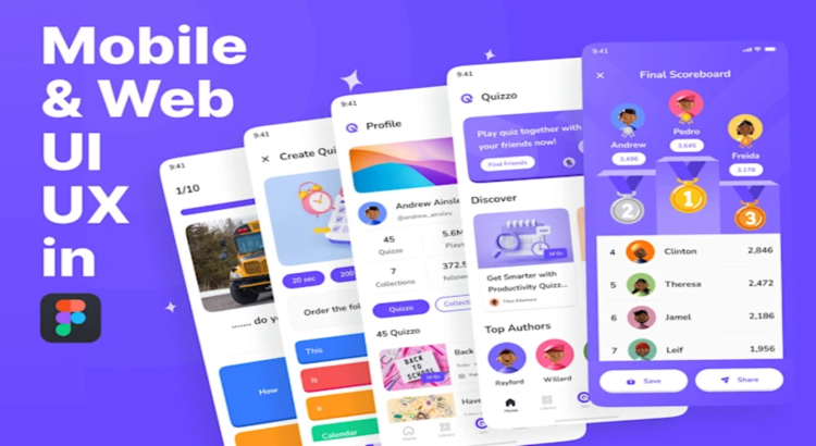 Figma UI/UX Design for Web and Mobile Apps