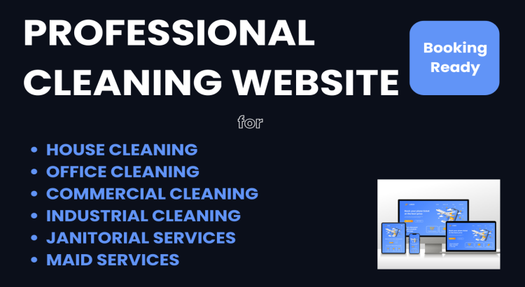 i will design professional cleaning service wordpress website with booking system